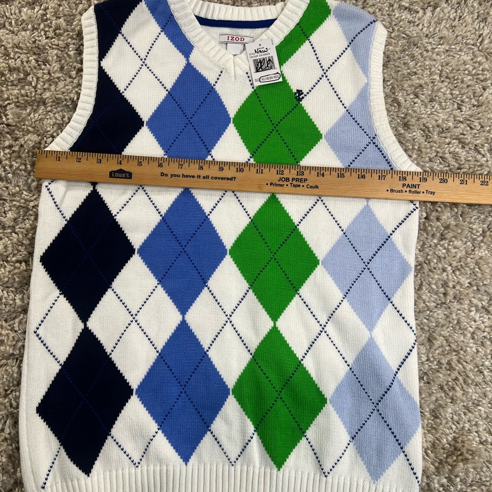 IZOD Cotton Knit Sweater in Cream - Picture 3 of 5